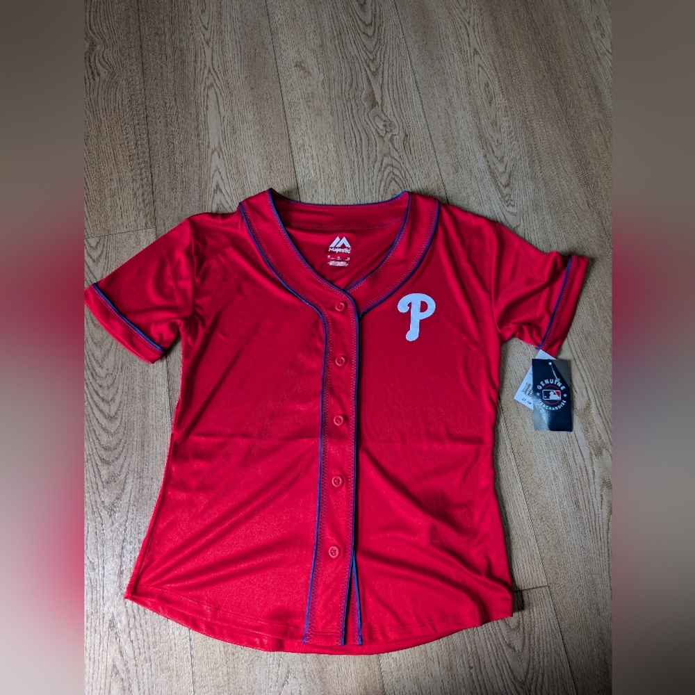 Philadelphia Phillies Women's Light Weight Jersey Style Shirt